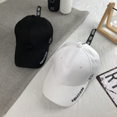 Μοντέρνο καπέλο για άνδρες με κεντήματα και φερμουάρ ασπρόμαυρο