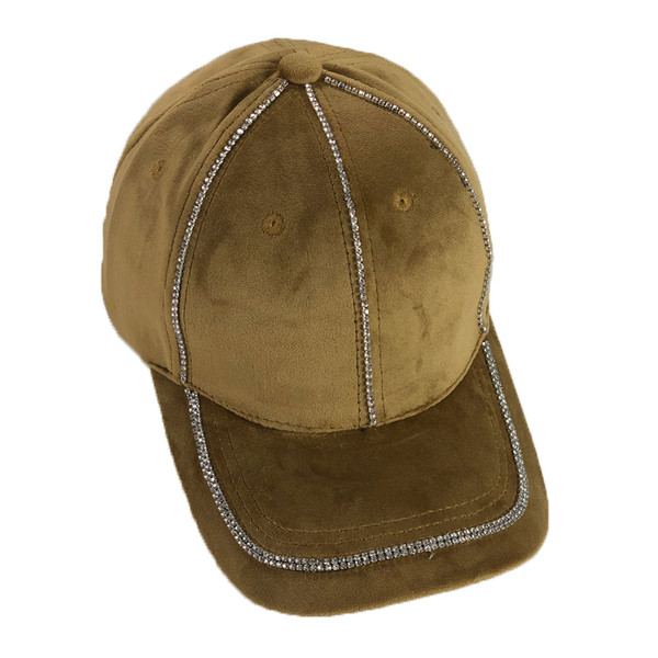 Stílusos női sapka napellenzővel és kövekkel, különböző színekben