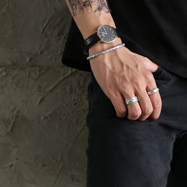 Modern férfi gyűrű két színben vagy két modellben