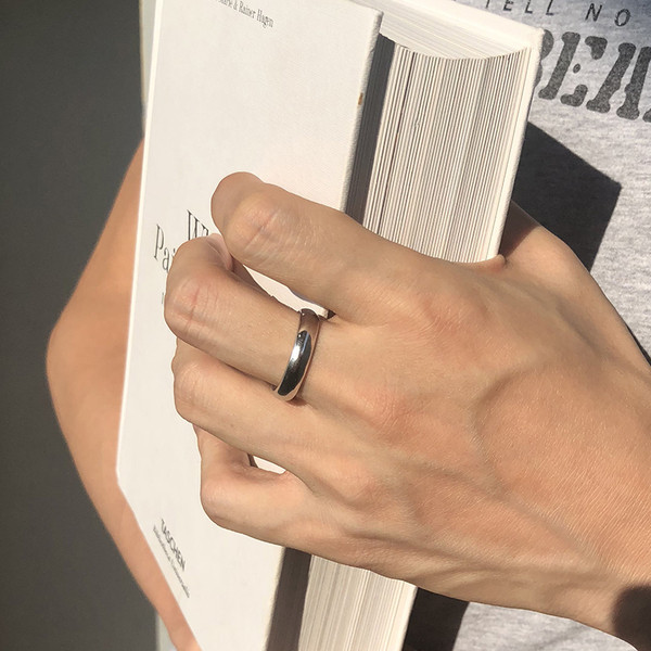 Sima állítható férfi gyűrű ezüst színben