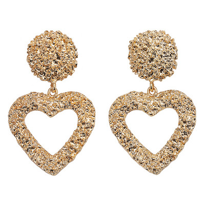 Stílusos női fülbevaló szív alakú három színben