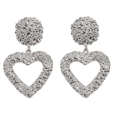 Stílusos női fülbevaló szív alakú három színben