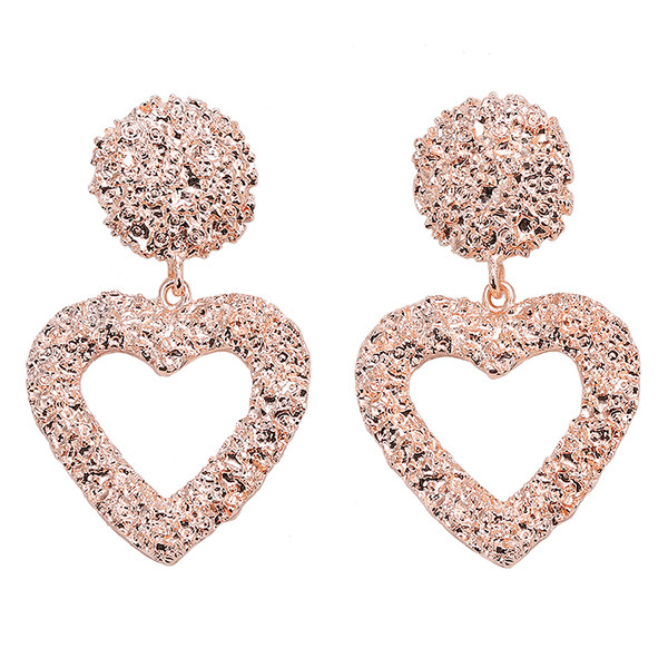 Stílusos női fülbevaló szív alakú három színben