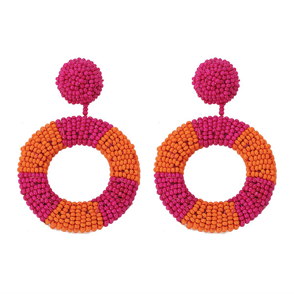 Modern női fülbevaló gyöngyökkel, három színben