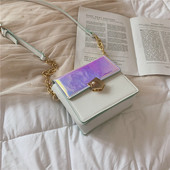 Stílusos női táska öko bőrből fehér és lila színben