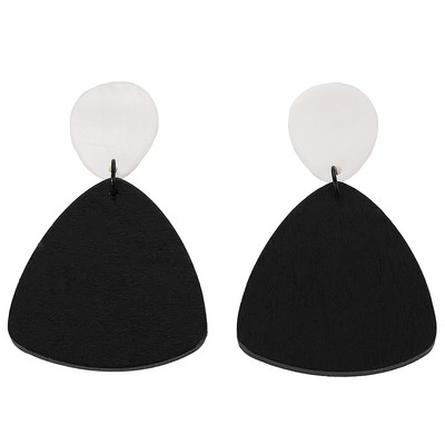 Modern női fülbevaló piros és bézs színben