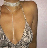 Stílusos női nyaklánc ezüst és arany színben