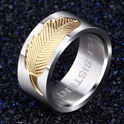 Κομψό ανδρικό δαχτυλίδι  σε ασήμι χρώμα