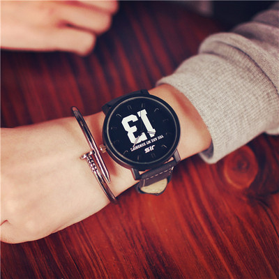 Ρολόγια για ζευγάρια με δερμάτινες λουρίδες σε μαύρο και άσπρο - διάφορα μοντέλα