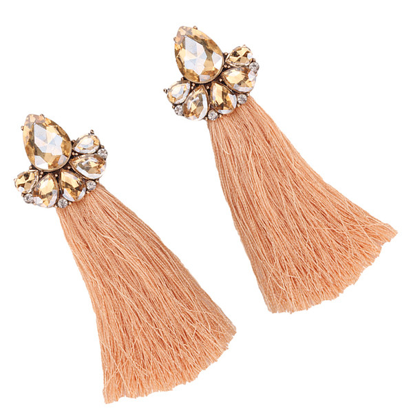 Κομψά γυναικεία σκουλαρίκια σε τέσσερα χρώματα με πέτρες