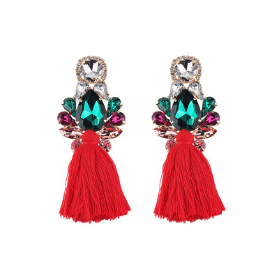 Modern női fülbevaló különböző színekben és színes kövekkel