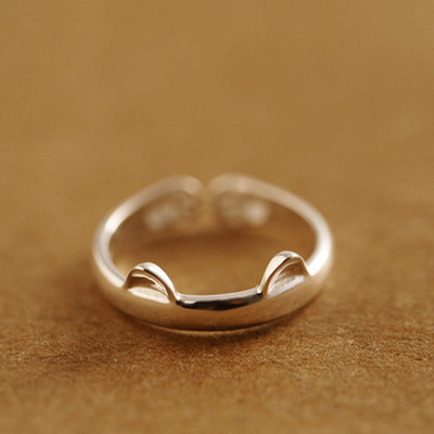 Регулируем пръстен за жени в сребрист цвят