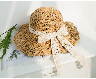 Κομψό γυναικείο καπέλο με κορδέλα δαντέλας σε διάφορα χρώματα