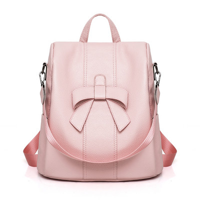 Stílusos női táska rózsaszín és fekete szalaggal