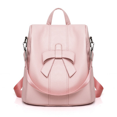 Stílusos női táska rózsaszín és fekete szalaggal