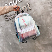 Rucsac modern de dama in culoare irizata cu buzunar frontal