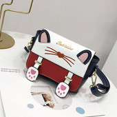 Színes női táska eko bőrből, 3D elemmel