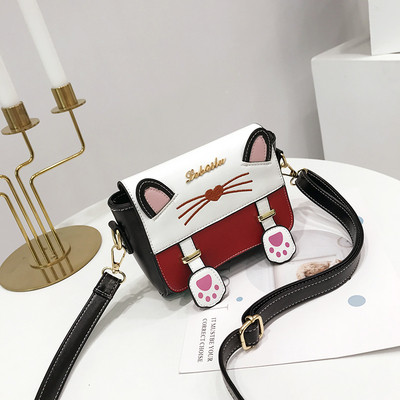 Színes női táska eko bőrből, 3D elemmel