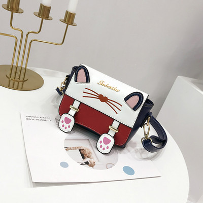 Színes női táska eko bőrből, 3D elemmel