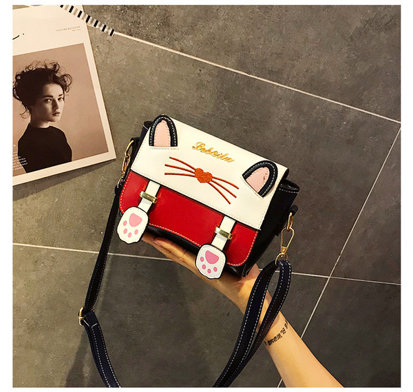 Színes női táska eko bőrből, 3D elemmel