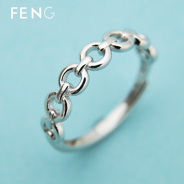 Inel simplu pentru femei de culoare argintie