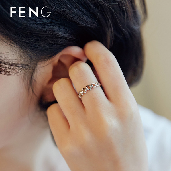 Inel simplu pentru femei de culoare argintie