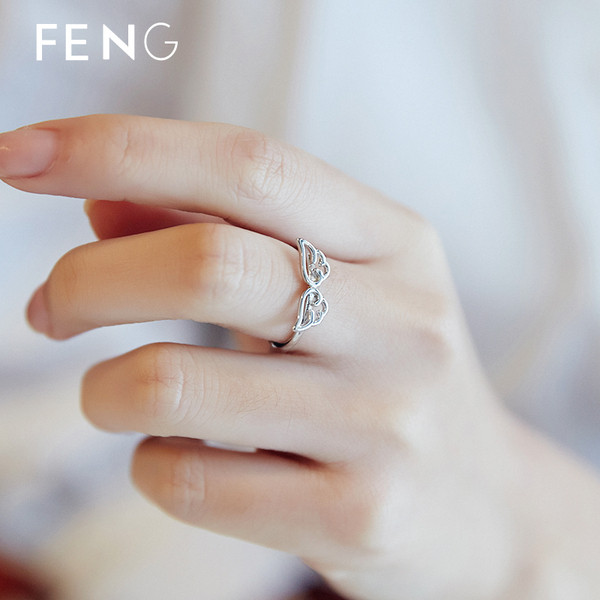 Modern állítható női gyűrű ezüst színben