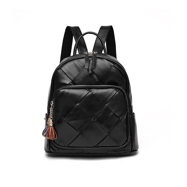 Női hátizsák kiegészítővel fekete színben