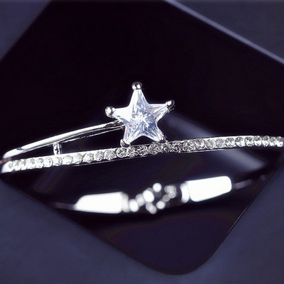 Γυναικείο βραχιόλι με ένα αστέρι σε δύο χρώματα