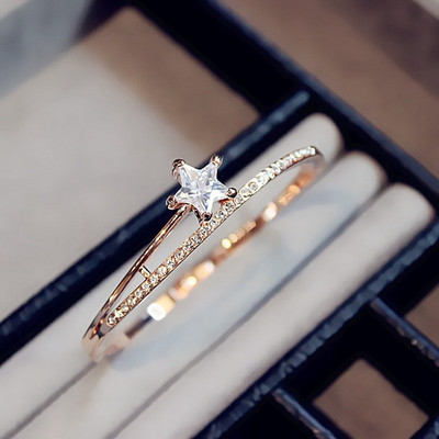 Γυναικείο βραχιόλι με ένα αστέρι σε δύο χρώματα