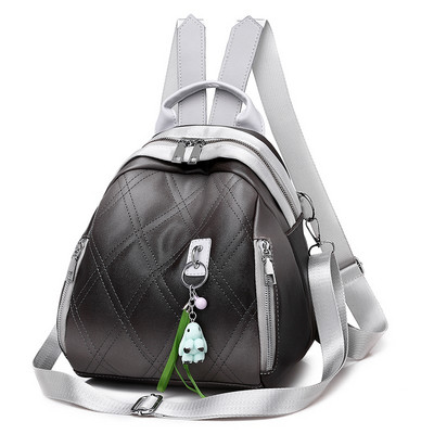 Μοντέρνο γυναικείο σακίδιο σε ροζ, μαύρο και γκρι χρώμα