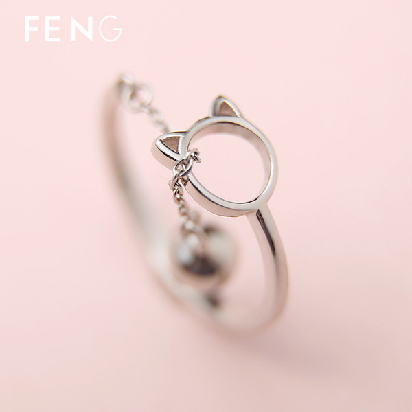 Дамски модерен пръстен с висулка в сребрист цвят