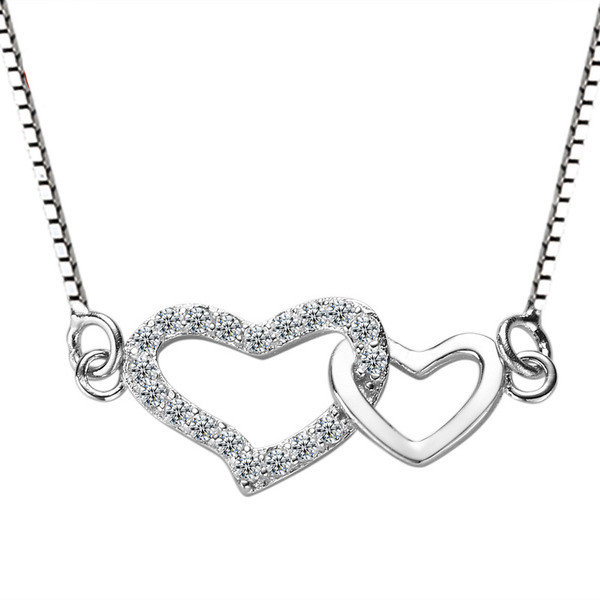 Modern női nyaklánc ezüst színben