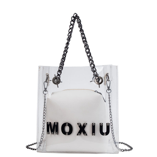 Aktuális női táska rövid és hosszú fém füllel, két színben