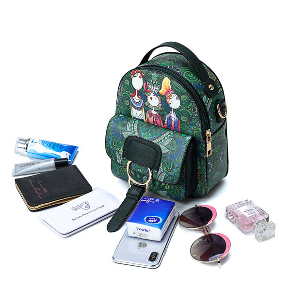 Napi női hátizsák rátéttel, három színben