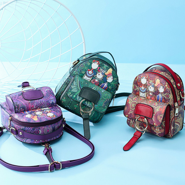 Napi női hátizsák rátéttel, három színben