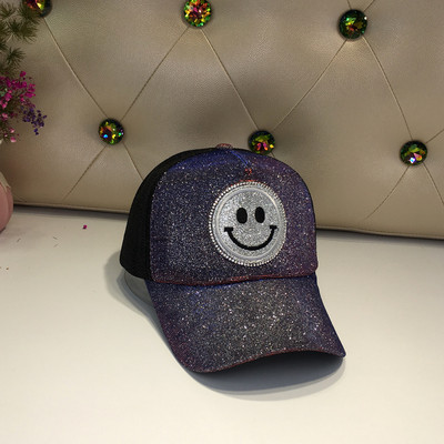 Fényes hatású nyári női sapka három színben