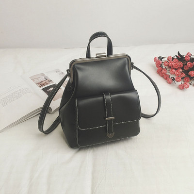 Mindennapi női hátizsák fekete és barna színben