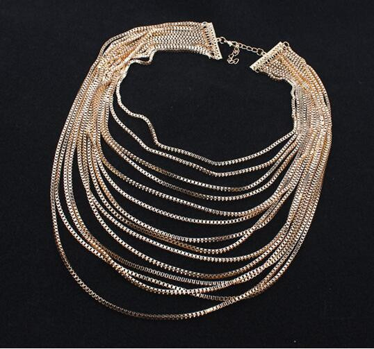 Μοντέρνο γυναικείο  κολιέ σε χρυσό χρώμα