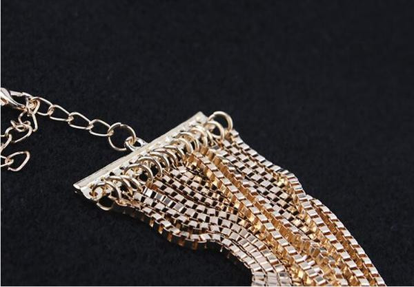 Μοντέρνο γυναικείο  κολιέ σε χρυσό χρώμα