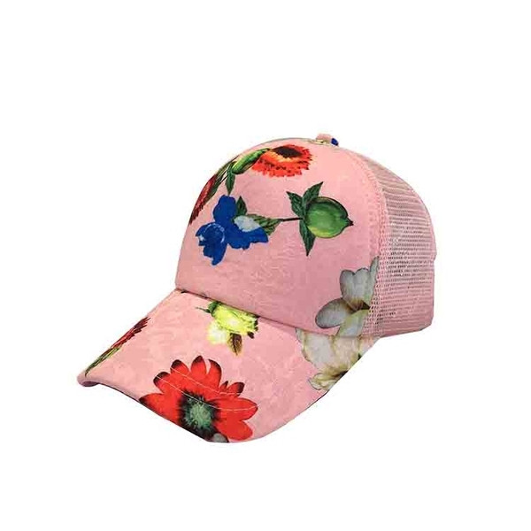 Palarie de dama de vara cu vizor si model floral in mai multe culori