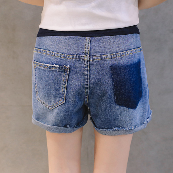 Μοντέρνα παντελόνια  τζιν για εγκύους με σχισμένα μοτίβα