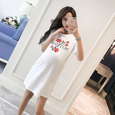 Alkalmi ruha terhes nőknek színes nyomattal három színben