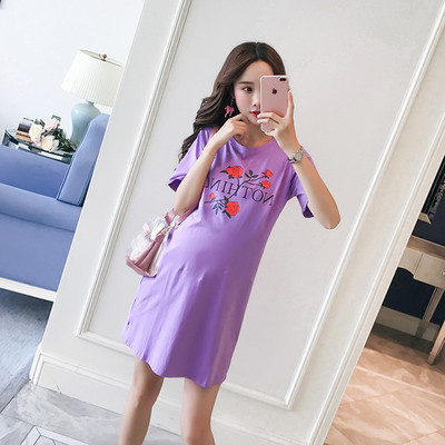 Alkalmi ruha terhes nőknek színes nyomattal három színben