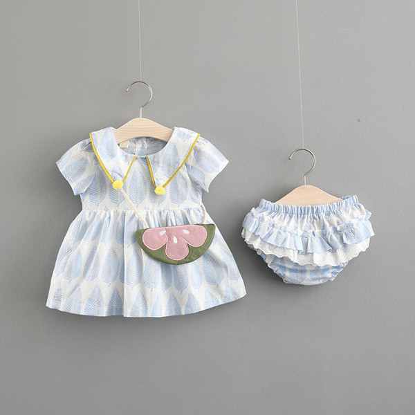 Modern gyerekruha gallérral, kék és rózsaszín színben