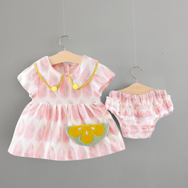 Modern gyerekruha gallérral, kék és rózsaszín színben