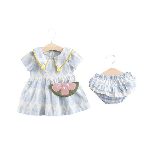 Modern gyerekruha gallérral, kék és rózsaszín színben