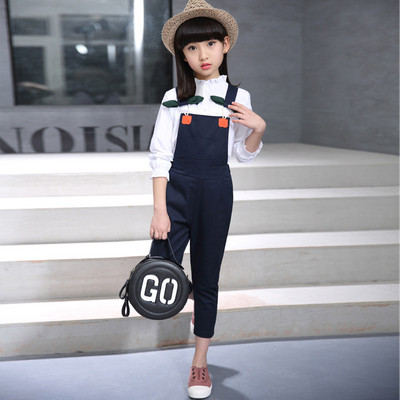 Gyerekkészlet lányok overálhoz inggel