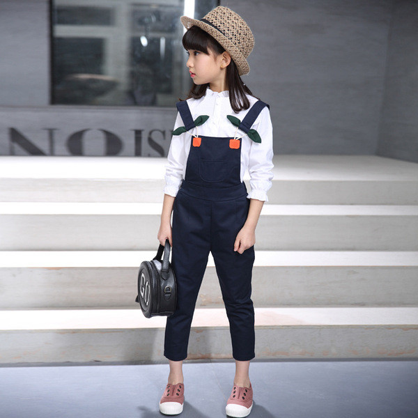 Gyerekkészlet lányok overálhoz inggel