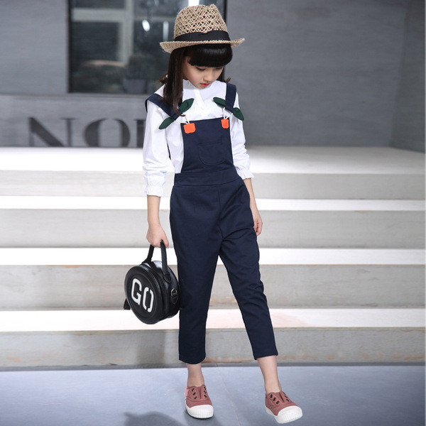 Gyerekkészlet lányok overálhoz inggel